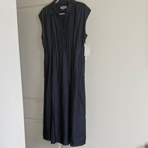 Halogen Navy Midi Dress